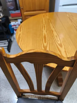 Mesa redonda extensible madera