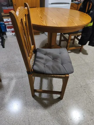 Mesa redonda extensible madera