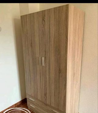 Armario de madera 2 puertas y 2 cajones
