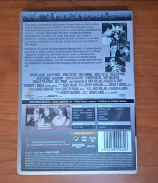 Sombras y Niebla, Match Point Woody Allen DVD