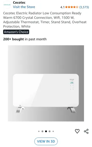 Calefactor Cecotec 1500W Ready Warm