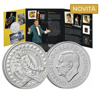 FDC 5 Lire Freddie Mercury 2025 Carlo III