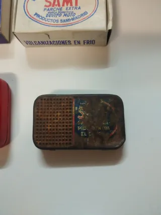 Conjunto 4 Cajas Parches Neumáticos Vintage