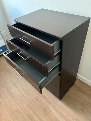 Cajonera de 5 cajones marrón