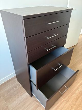 Cajonera de 5 cajones marrón