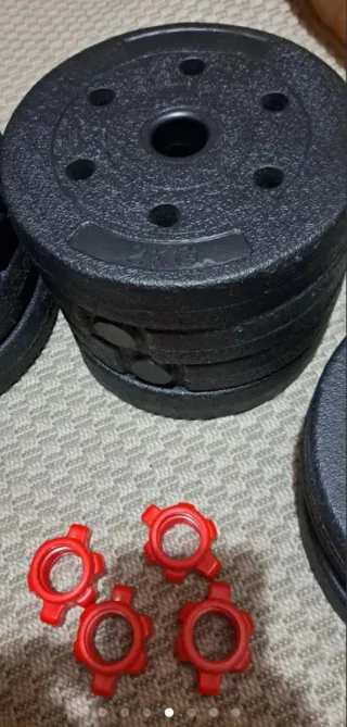 Juego de pesas y mancuernas