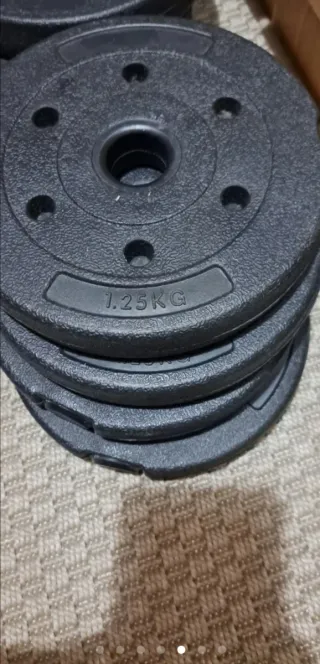 Juego de pesas y mancuernas