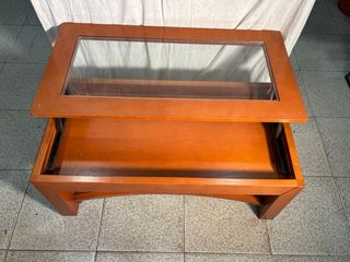 Mesa de centro madera y cristal