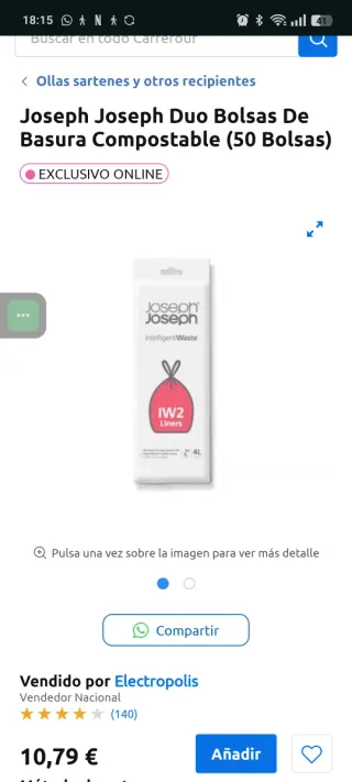 Joseph Joseph Bolsas Basura Compostable 50uds