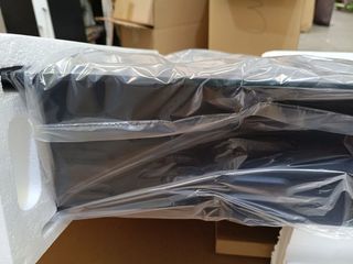 Chimenea Eléctrica con efecto llama de 2000 W Kekai Kentucky 128x26x61 cm con Simulación de Fuego para Suelo/Pared Negra