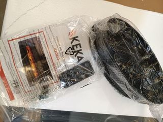 Chimenea Eléctrica con efecto llama de 2000 W Kekai Kentucky 128x26x61 cm con Simulación de Fuego para Suelo/Pared Negra