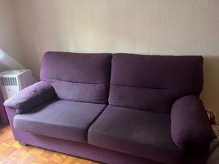 Sofá de 3 plazas morado