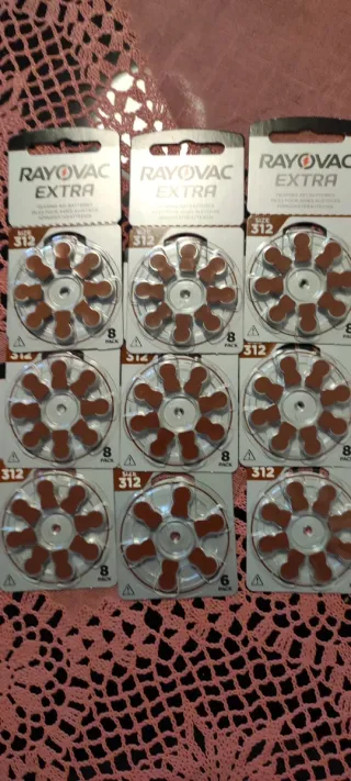 Pilas Rayovac Extra 312 para audífonos