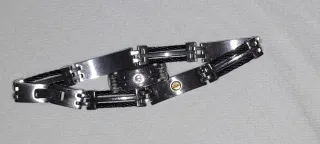 Set Bracciale e Anello Acciaioper uomo