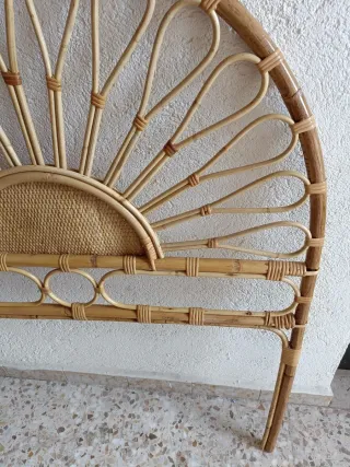 Cabecero Bambú y Ratán Cama 90