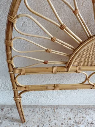 Cabecero Bambú y Ratán Cama 90