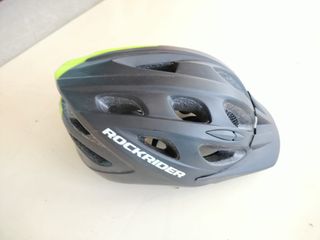 Casco Rockrider Negro y Amarillo Niño talla S
