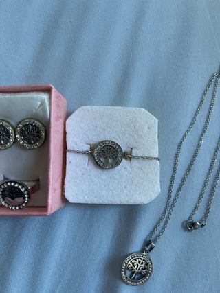 Conjunto Joyería Árbol de la Vida Plata