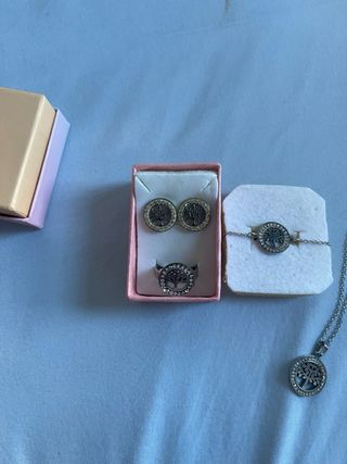 Conjunto Joyería Árbol de la Vida Plata