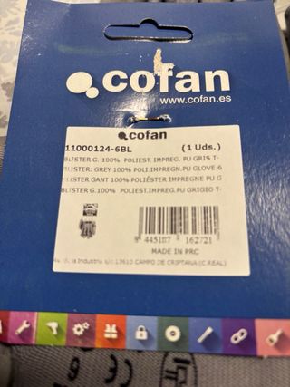 10 Guantes de Trabajo Poliéster Cofan Talla 6