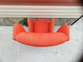 ¡REBAJAS! Sillón individual rojo de tela