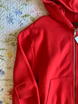 Chaqueta Zara cropped roja (T. S)