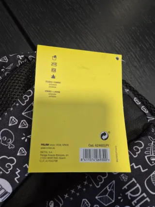 Mochila Milán negra con estampado