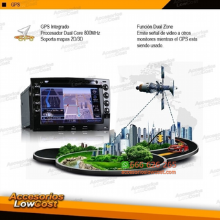 RADIO NAVEGADOR 7 PULGADAS HD GPS DVD MANOS LIBRE
