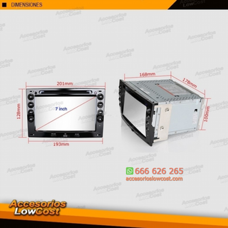 RADIO NAVEGADOR 7 PULGADAS HD GPS DVD MANOS LIBRE