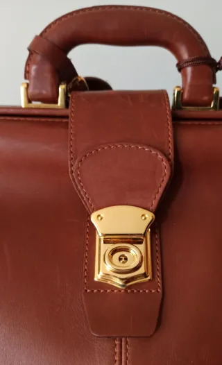 Bolsa de viaje vintage cuero natural