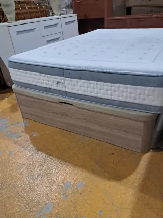 Canapé Cama 135 cm Madera y Tela