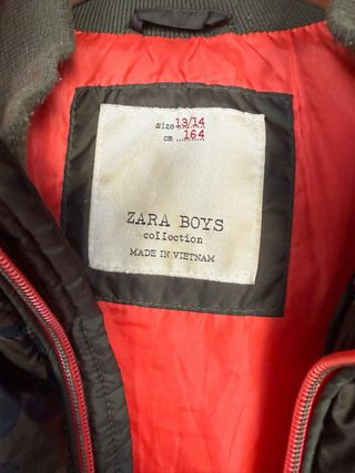 Chaleco acolchado Zara camuflaje