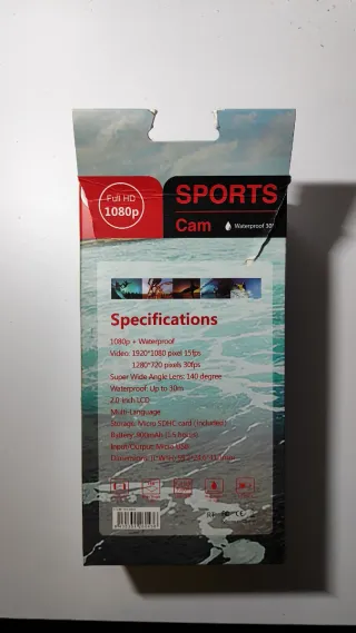 Cámara Deportiva HD 1080P Sumergible