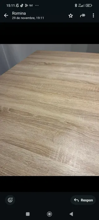 Mesa comedor extensible madera