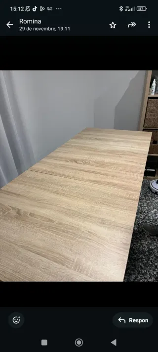 Mesa comedor extensible madera
