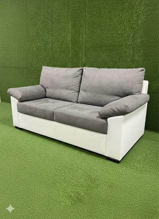 Sofá 2/3 plazas bicolor Gris y Blanco