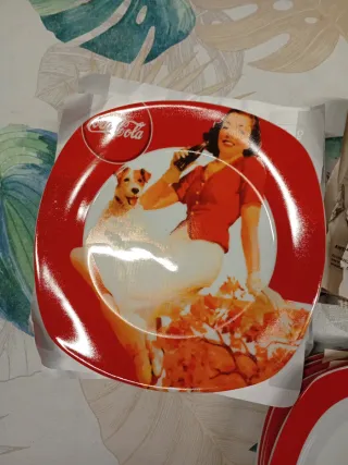 Platos vajilla vintage Coca-Cola, 18 piezas
