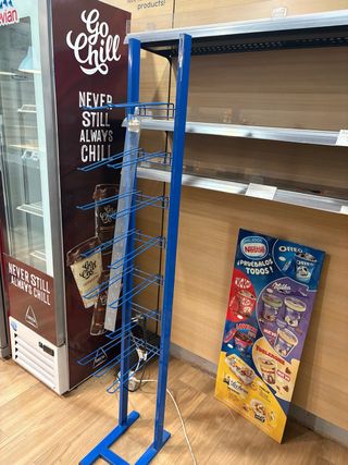 Expositor Metálico Azul