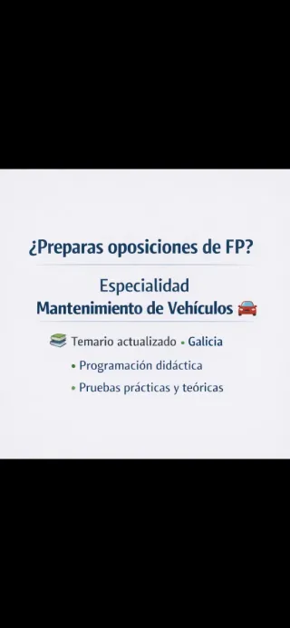 Preparador oposiciones mantemento de vehiculos