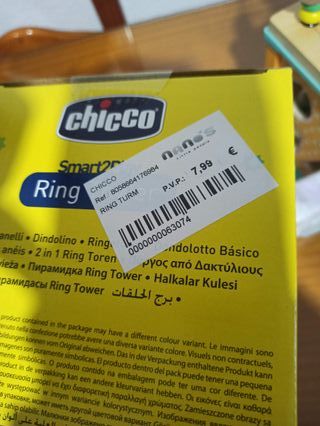 Cubo actividades bebé Airlab y torre anillos Chicc