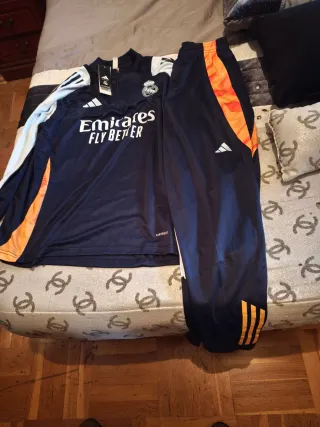 Chándal Real Madrid Adidas Azul Naranja