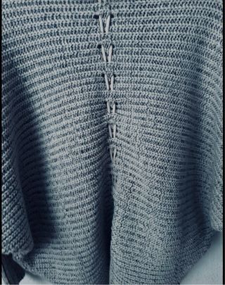 Cárdigan gris con cuello de pelo