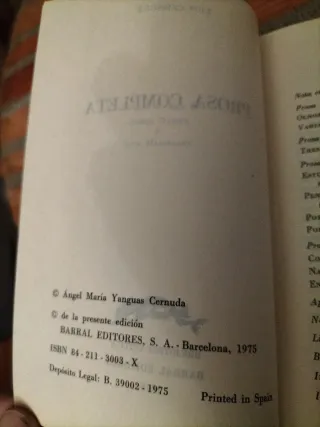 Luis Cernuda – Prosa completa · 1975