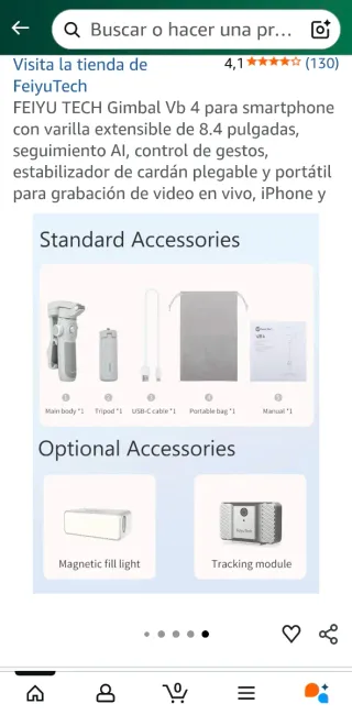 FeiyuTech Gimbal Vb 4 para smartphone