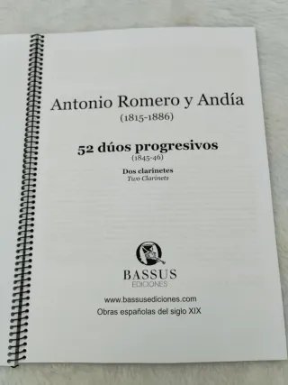 Libro Partiture di Antonio Romero y Andía