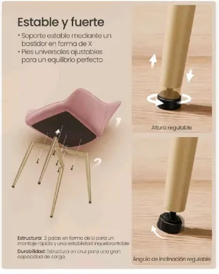 Sillón rosa terciopelo patas doradas
