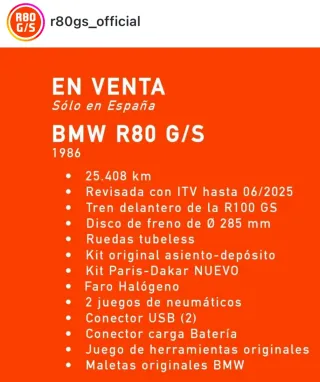 BMW R80 GS Dakar 1986