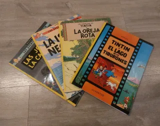 Lote 4 Tintin antiguos tapa blanda