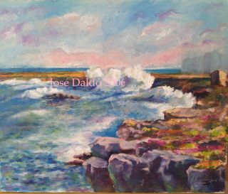 Cuadro Pintura al Óleo Marina