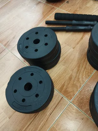 Gimnasio 30 kg Mancuernas y Barras